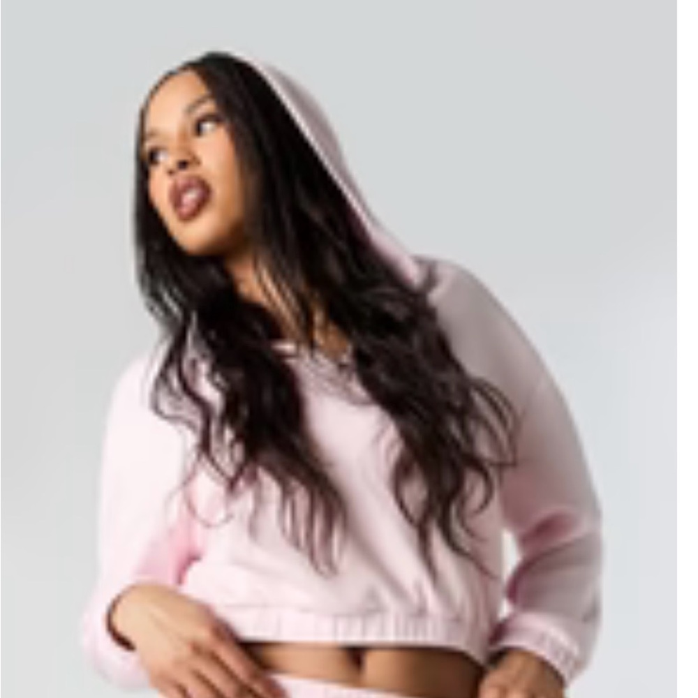 Pink hoodie and short set